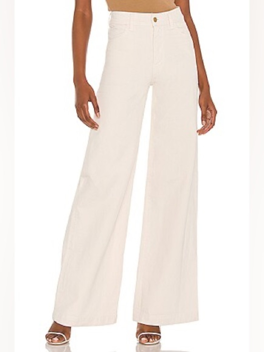 Triarchy High Rise Wide Leg Jeans Off White 26